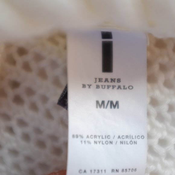 COPY - i Jeans by Buffalo Crocheted Loose Knit Sweater Black Silver metallic si… - Picture 9 of 10